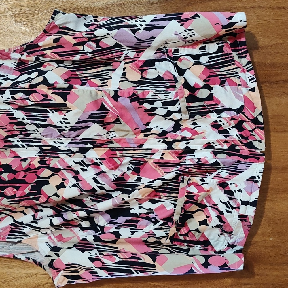 CJ Banks Colorful Safari-Style Vest Pink Purple Khaki Cotton Stretch Zip-Up 1X - Picture 4 of 9